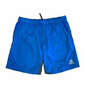 Reebok Board Shorts Men's Size XL Blue Mesh Lined Elastic Waist Drawstring Tie